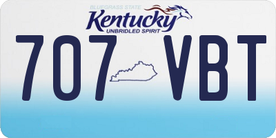 KY license plate 707VBT