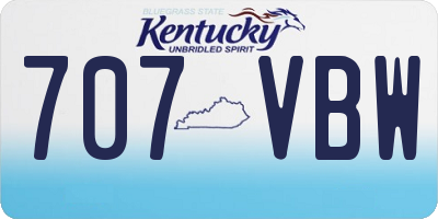 KY license plate 707VBW