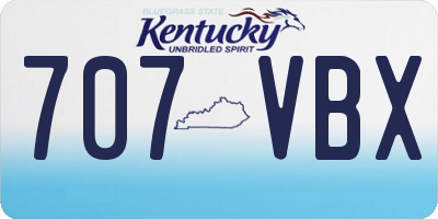 KY license plate 707VBX