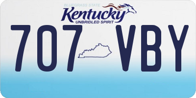 KY license plate 707VBY