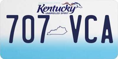 KY license plate 707VCA