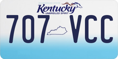 KY license plate 707VCC