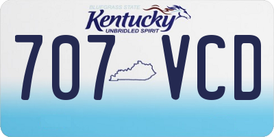 KY license plate 707VCD