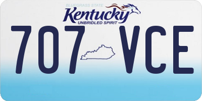 KY license plate 707VCE