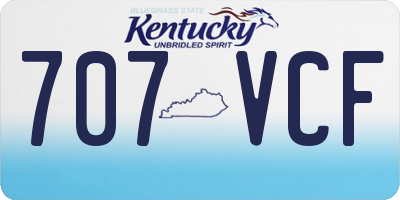 KY license plate 707VCF