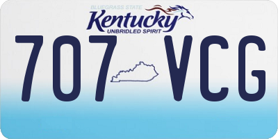 KY license plate 707VCG