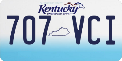 KY license plate 707VCI