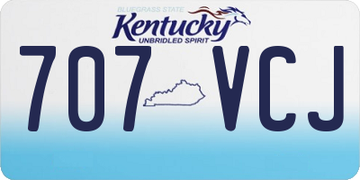 KY license plate 707VCJ