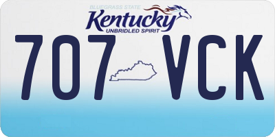 KY license plate 707VCK