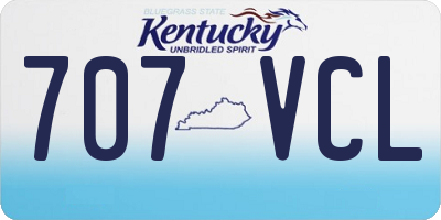 KY license plate 707VCL