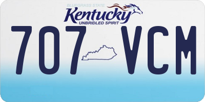 KY license plate 707VCM
