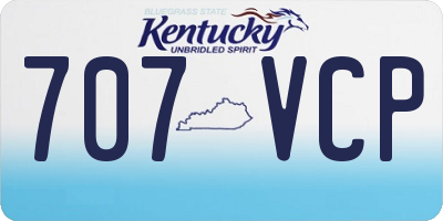 KY license plate 707VCP