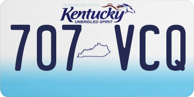 KY license plate 707VCQ