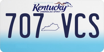 KY license plate 707VCS