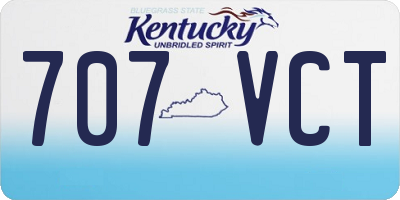 KY license plate 707VCT