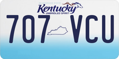KY license plate 707VCU