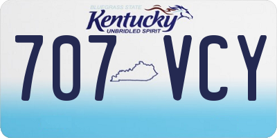 KY license plate 707VCY