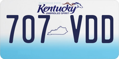 KY license plate 707VDD