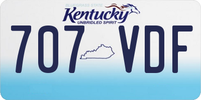 KY license plate 707VDF