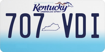 KY license plate 707VDI