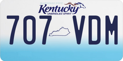 KY license plate 707VDM