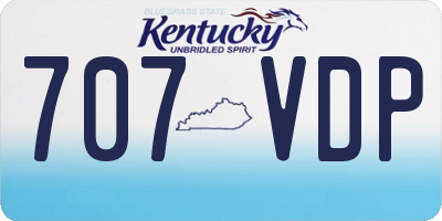 KY license plate 707VDP
