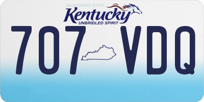 KY license plate 707VDQ