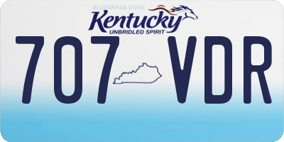 KY license plate 707VDR