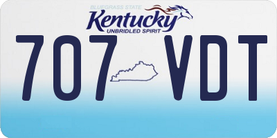 KY license plate 707VDT
