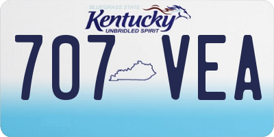KY license plate 707VEA