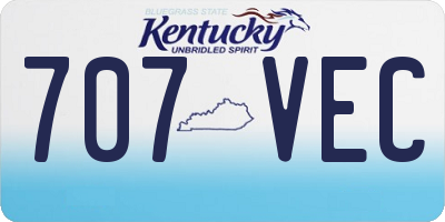 KY license plate 707VEC