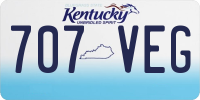 KY license plate 707VEG