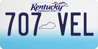 KY license plate 707VEL
