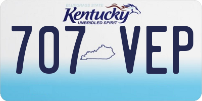 KY license plate 707VEP