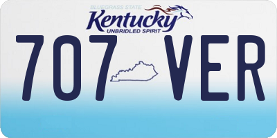 KY license plate 707VER