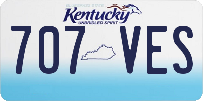 KY license plate 707VES