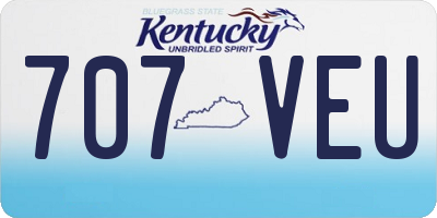 KY license plate 707VEU