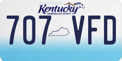 KY license plate 707VFD