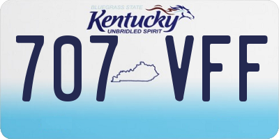 KY license plate 707VFF