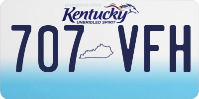KY license plate 707VFH