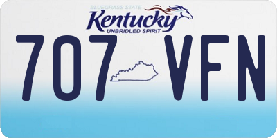 KY license plate 707VFN