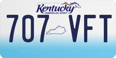 KY license plate 707VFT