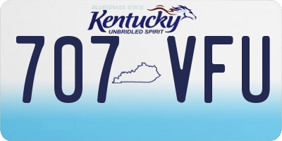 KY license plate 707VFU