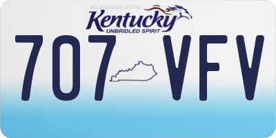 KY license plate 707VFV
