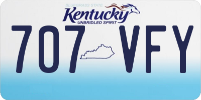 KY license plate 707VFY