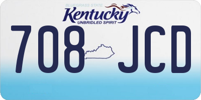 KY license plate 708JCD