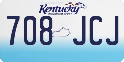 KY license plate 708JCJ