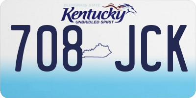 KY license plate 708JCK