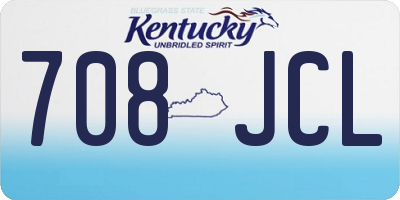 KY license plate 708JCL