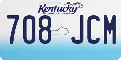 KY license plate 708JCM